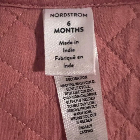 Nordstrom Baby Print Bunting Pink Desert Rose Dottie 6 Months - Picture 4 of 5